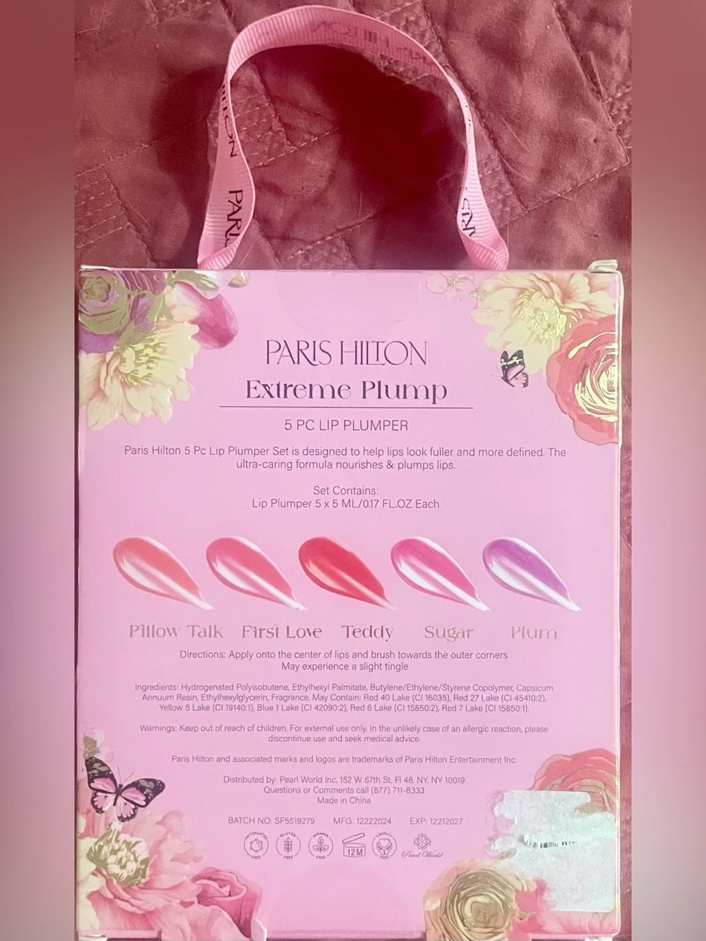 Paris Hilton Bombshell Beauty face and eye palette and Extreme Plump lip set